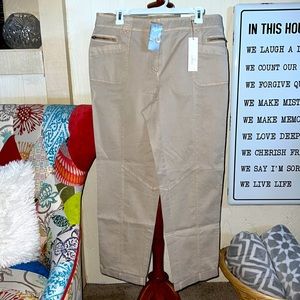 NWT Chico’s So Sliming Cotton Ankle Khakis SZ L 14 Chico’s Sz 2.5